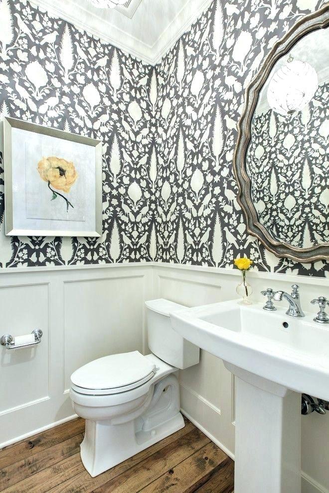 Wallpapered Powder Room Wallpaper Small Wallpapered Modern Farmhouse Powder Room 660x990 Wallpaper Teahub Io