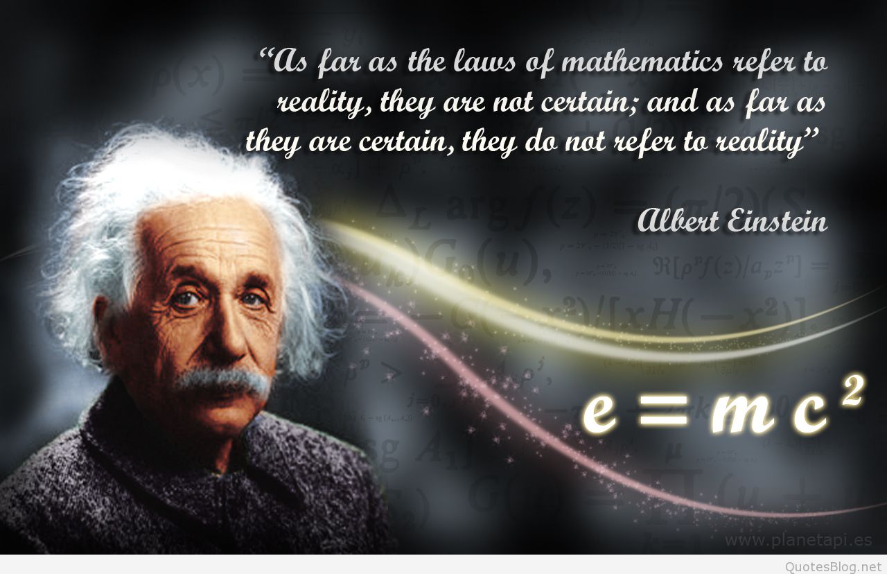 Albert Einstein Quotes About Mathematics E Mc21 Albert Einstein Quotes E Mc2 1280x828