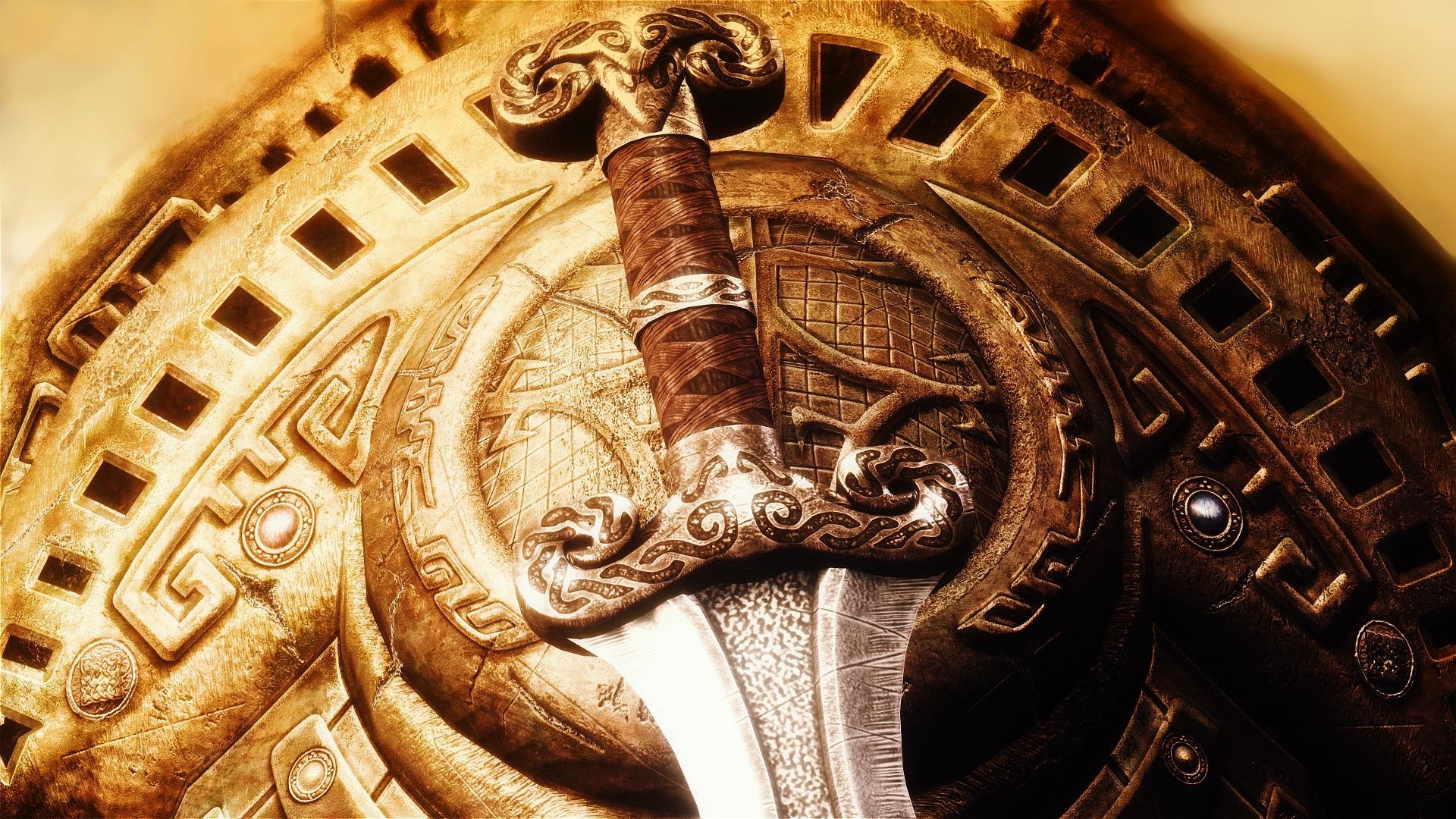 Shield And Sword Background - HD Wallpaper 