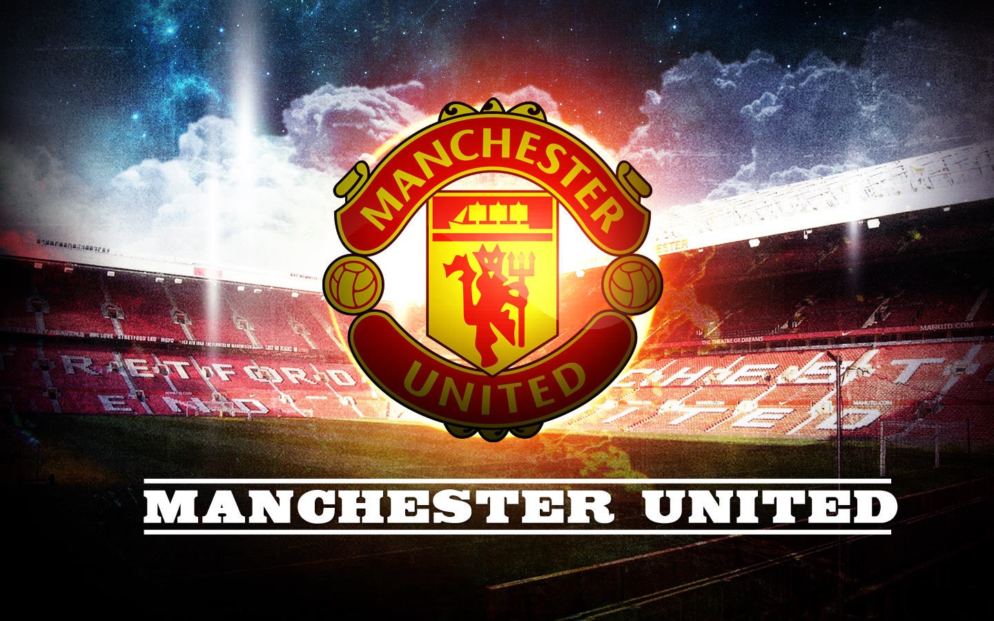 Manchester United Logo Football Club Wallpaper For - Manchester United Fc  Background - 1440x900 Wallpaper 