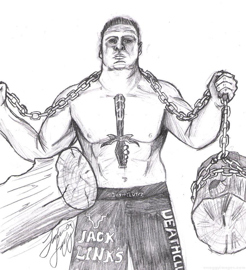 wwe drawings of brock lesnar