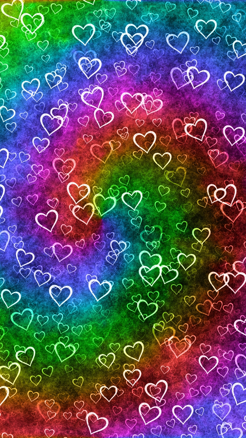 Wallpaper Hearts, Heart, Patterns, Rainbow, Texture - 1080p Holi Background  Hd - 800x1420 Wallpaper 