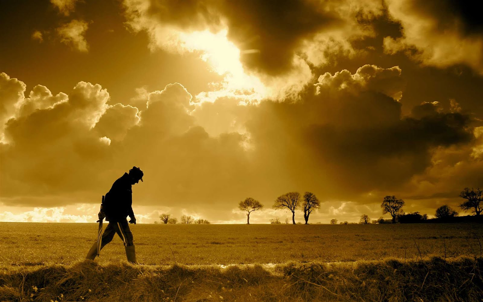 Free Animated Wallpaper For Android » Picserio - Man Walking In Nature - HD Wallpaper 