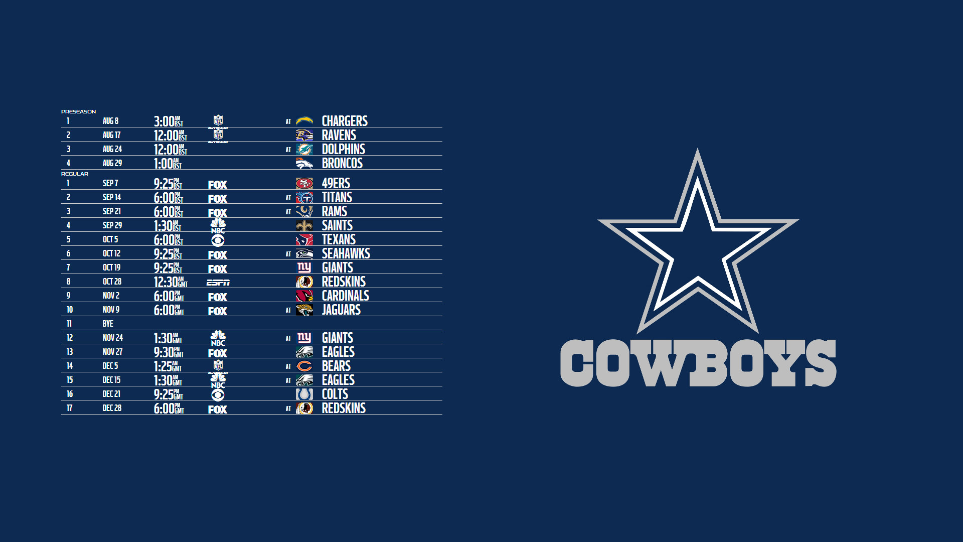 FREE 2019 Dallas Cowboy Football Schedule Magnet - Hunt4Freebies