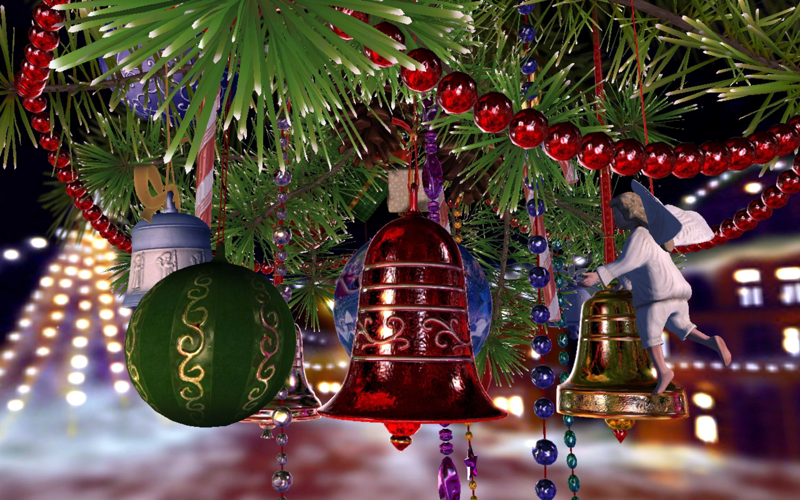 Christmas Bell Background - HD Wallpaper 
