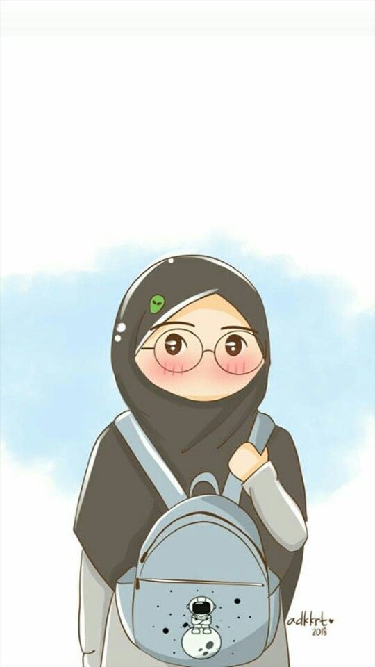 Karakter Animasi Muslimah Berkacamata - HD Wallpaper 