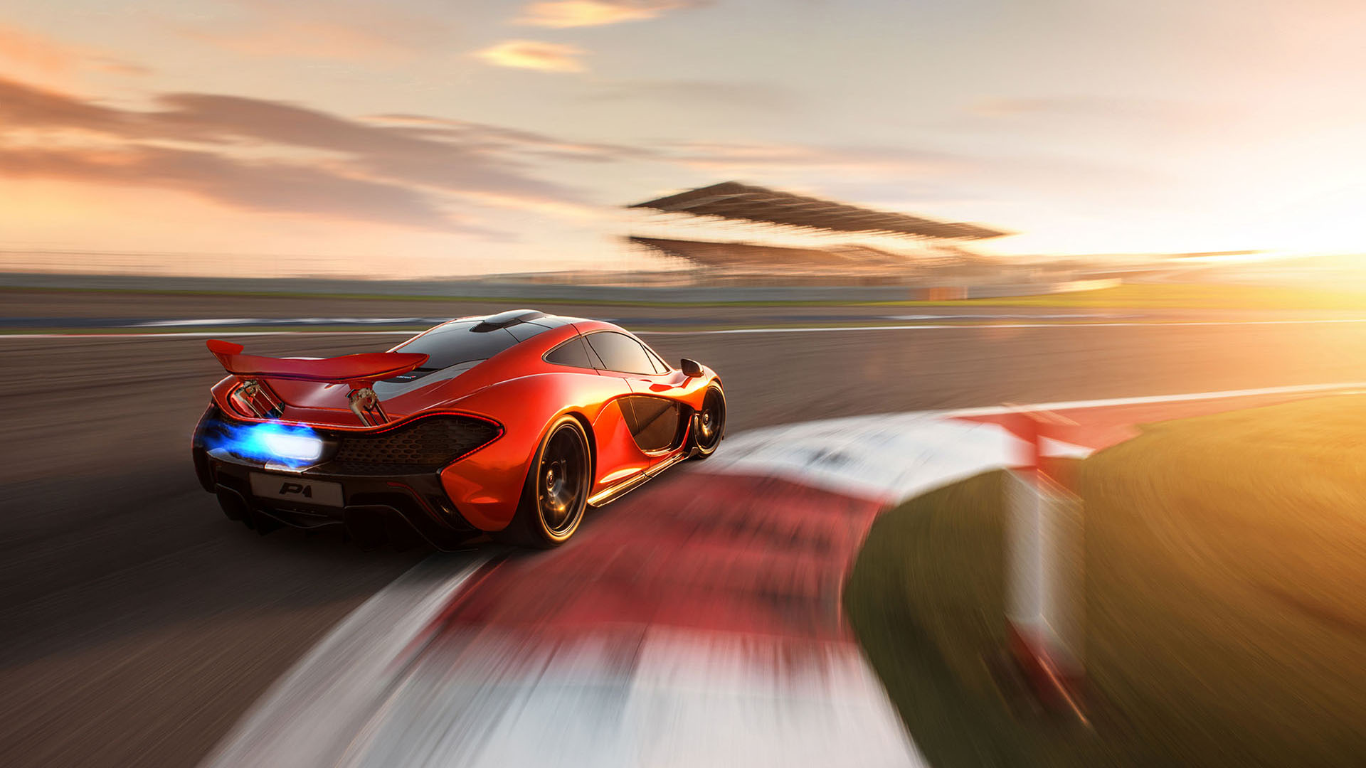 Mclaren P1 On Race Track 1920x1080 Wallpaper Teahub Io