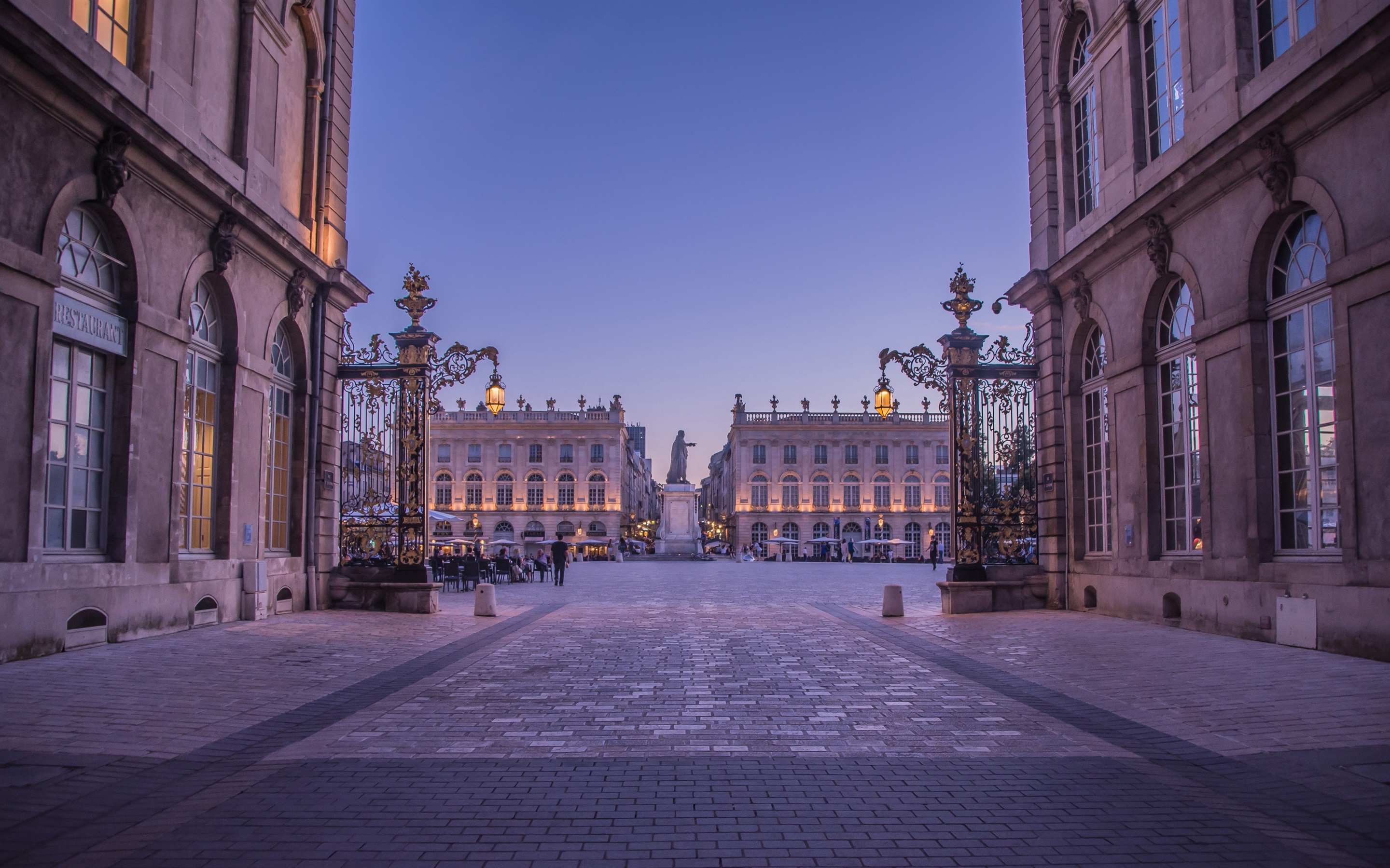 Wallpaper Stanislas Square, Dusk, Nancy, France - Nancy France Hd - HD Wallpaper 