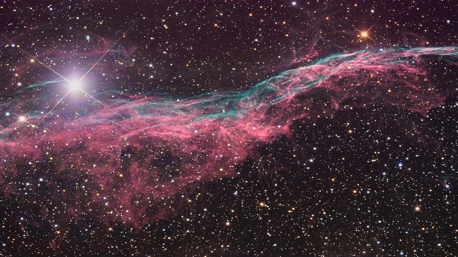 Veil Nebula Wallpaper - High Resolution Veil Nebula - HD Wallpaper 