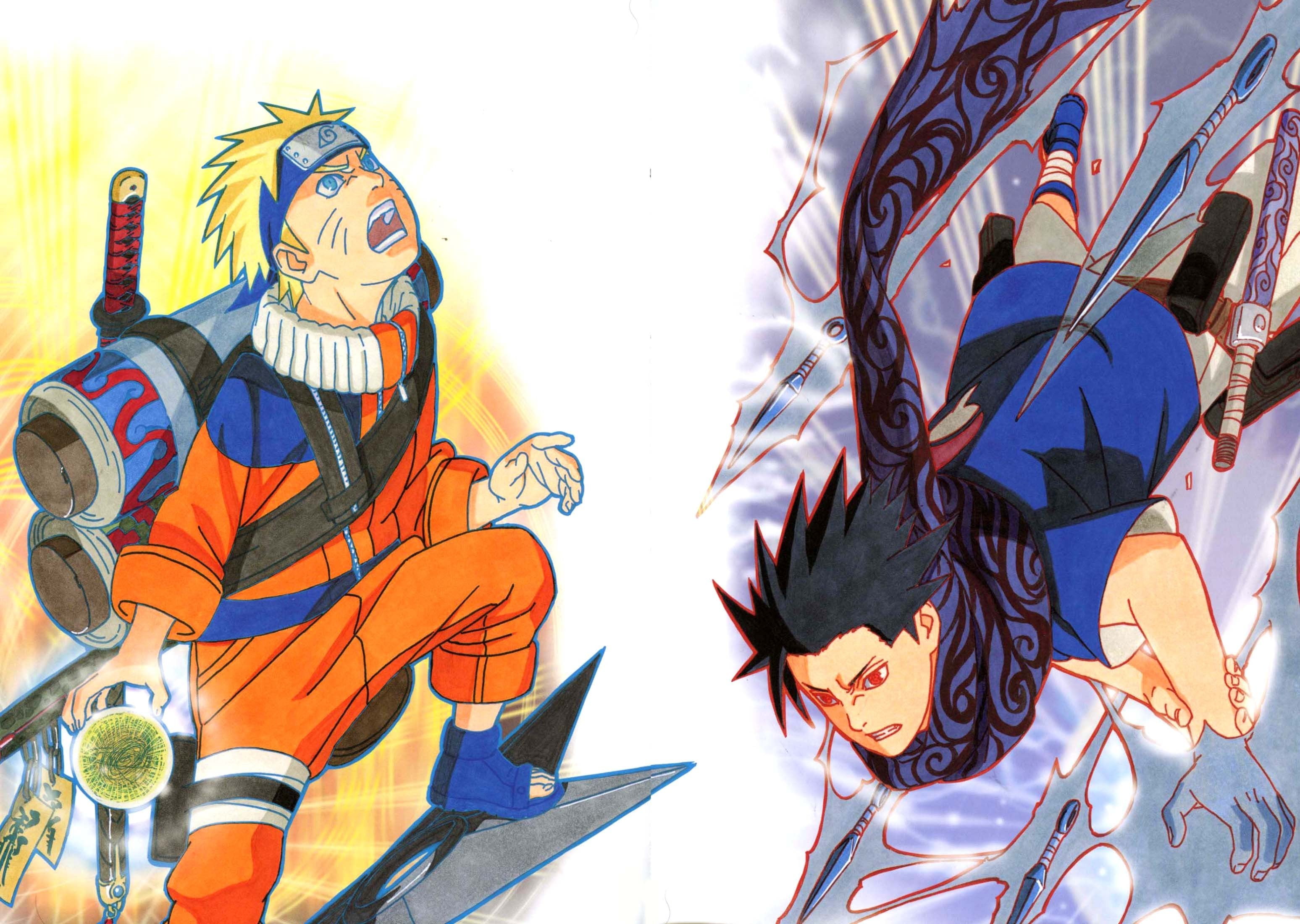 Naruto And Sasuke Kishimoto - HD Wallpaper 