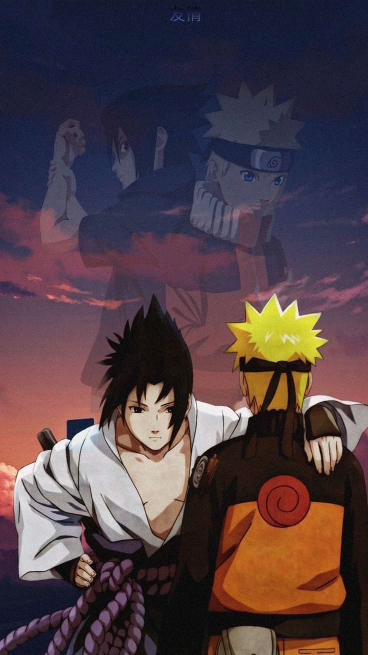 Anime Naruto Y Sasuke 736x1308 Wallpaper Teahub Io