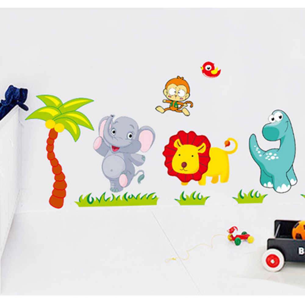 Big Jungle Animals Bridge Vinyl Wall Stickers Kids - Sticker - HD Wallpaper 