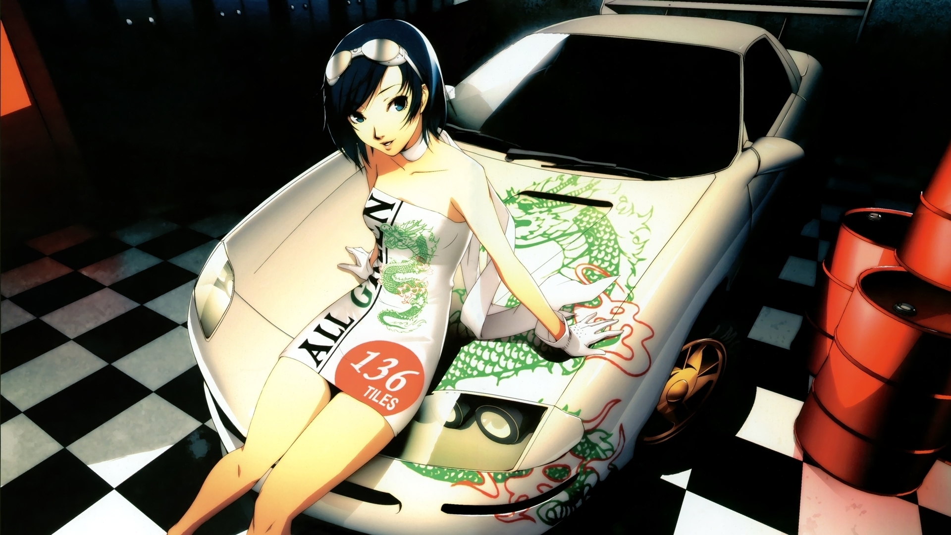 Anime Girl Car Wallpaper - HD Wallpaper 