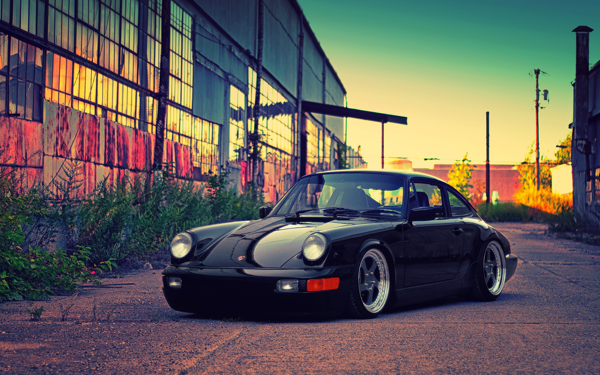 Wallpaper Porsche Black Car Building Dusk Porsche 993 Wallpaper Hd 1920x1200 Wallpaper Teahub Io