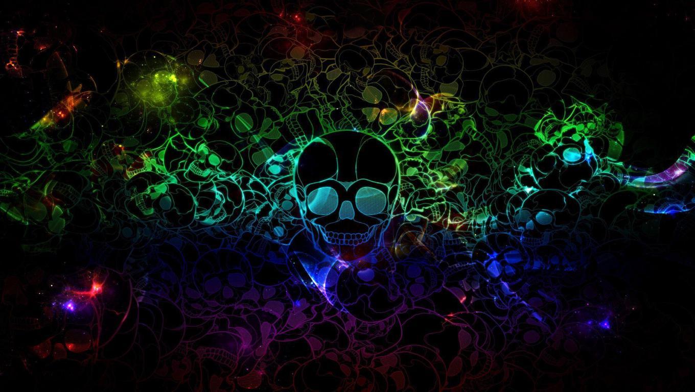 Skull Wallpaper Hd Pc - 1360x768 Wallpaper - teahub.io