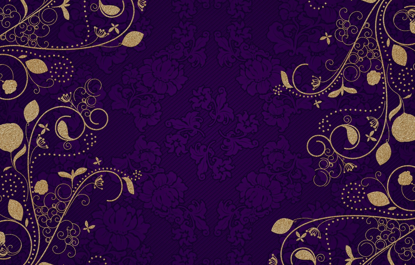 purple gold pattern background