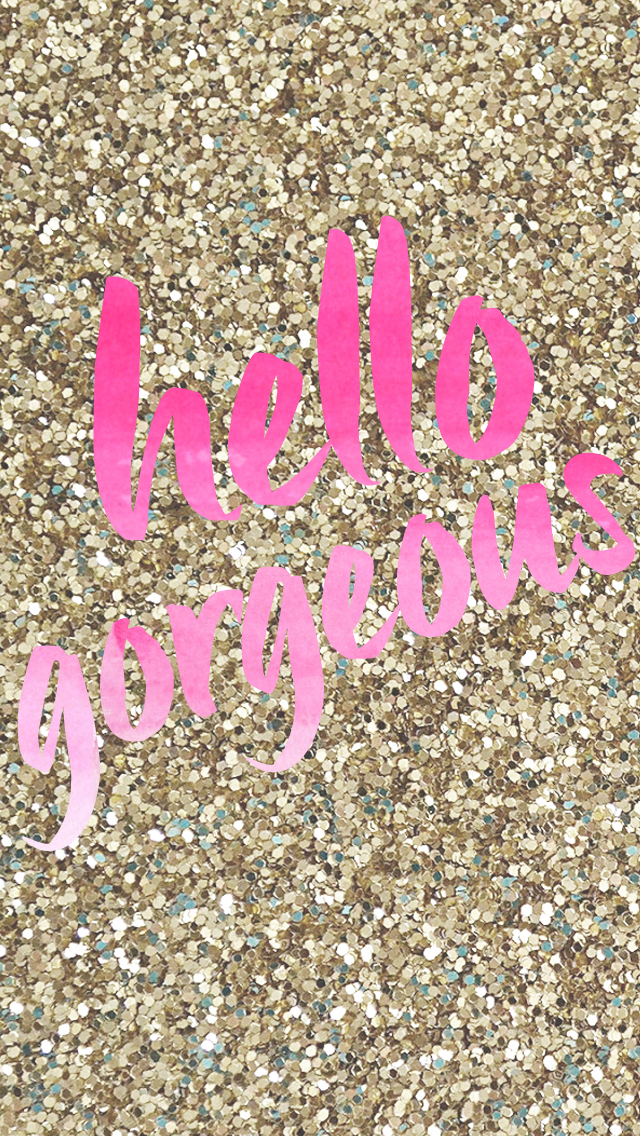 Glitter Hd Widescreen Wallpapers - Iphone Wallpaper Hello Gorgeous - HD Wallpaper 