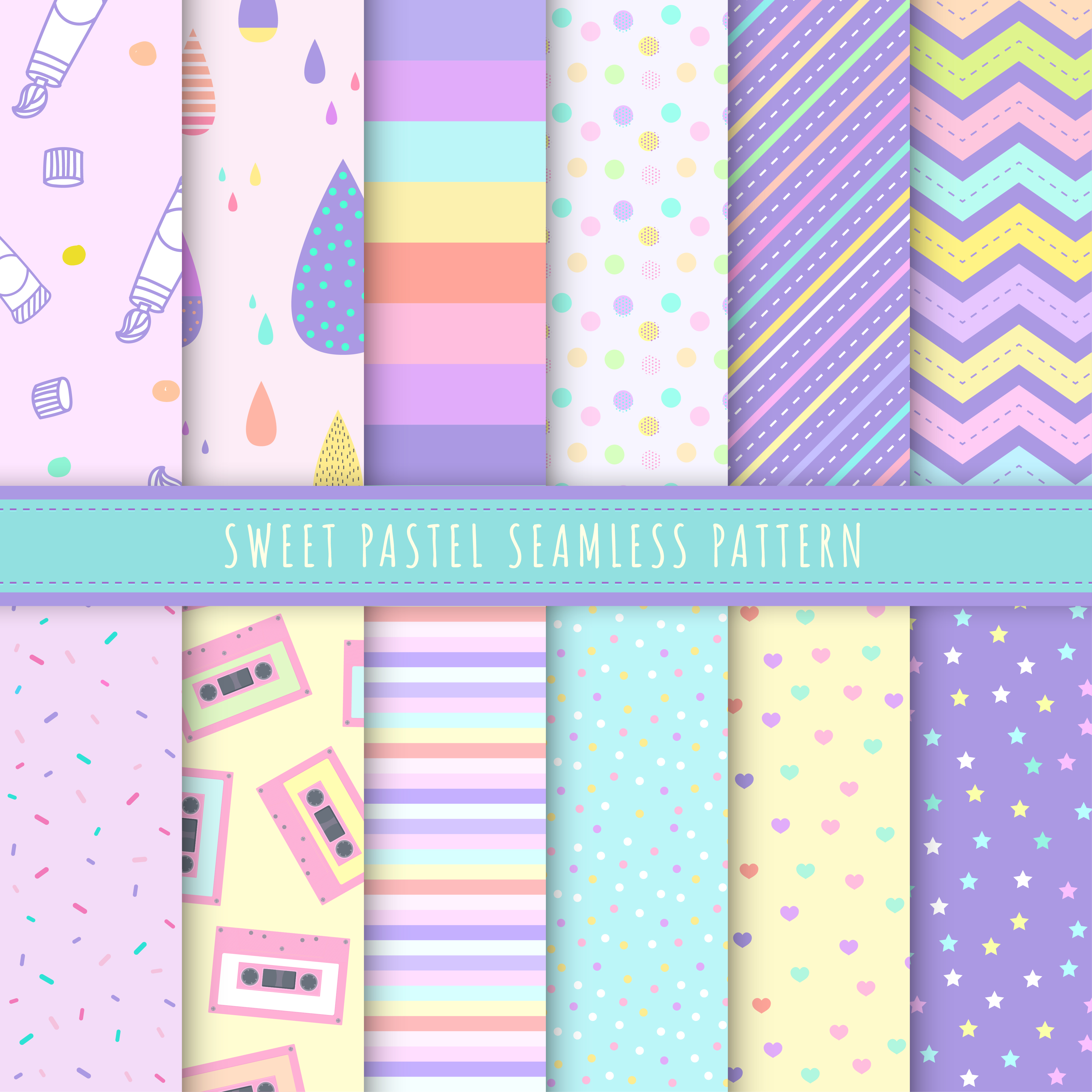 Sweet Pastel Seamless Pattern - 4167x4167 Wallpaper 