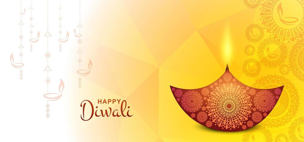 Happy Diwali Wallpaper Design Template Creative Illustration - Background  Diwali - 1045x490 Wallpaper 