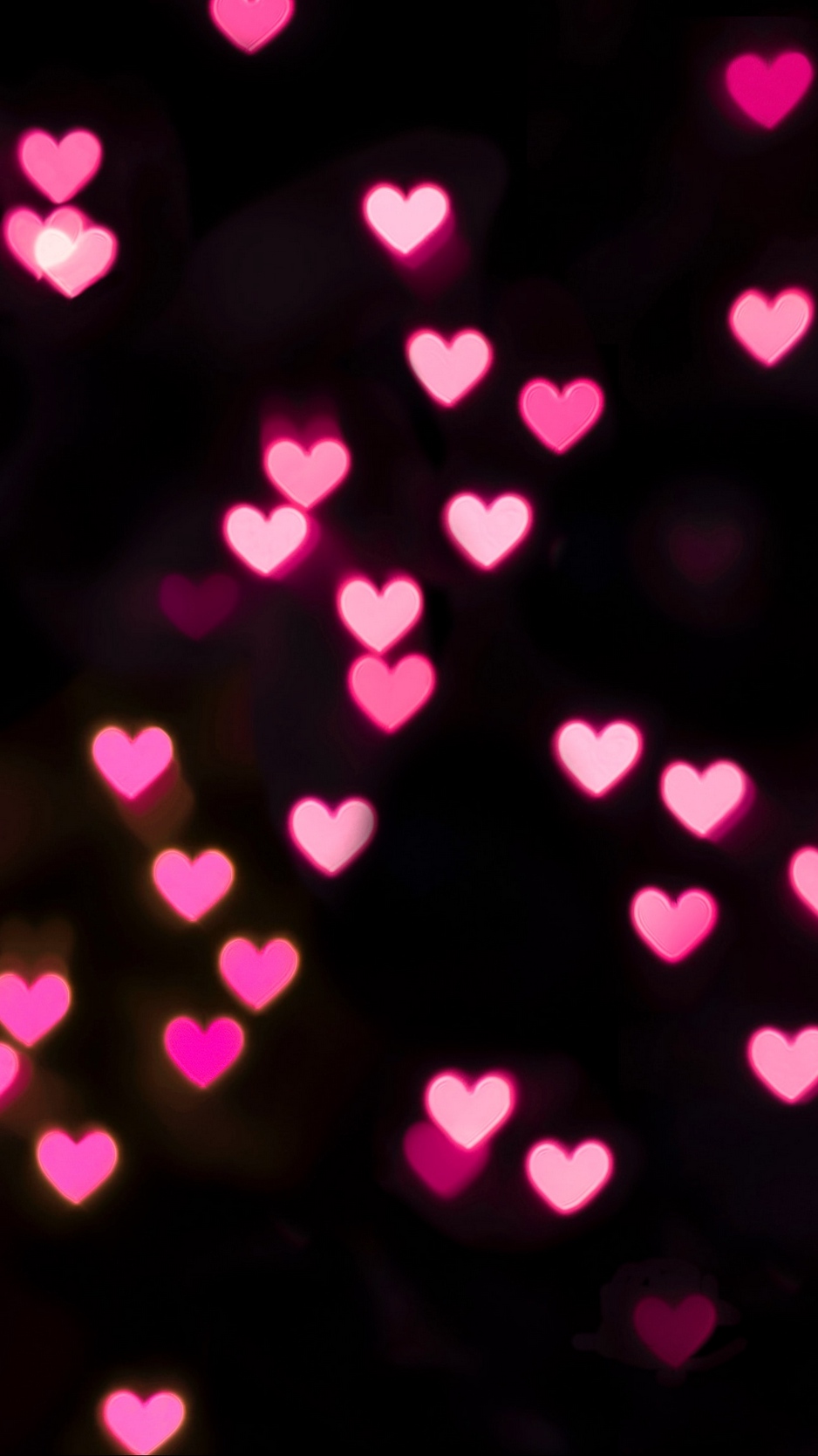 Wallpaper Hearts, Lights, Glow, Pink, Love - Обои На Айфон Сердечки ...