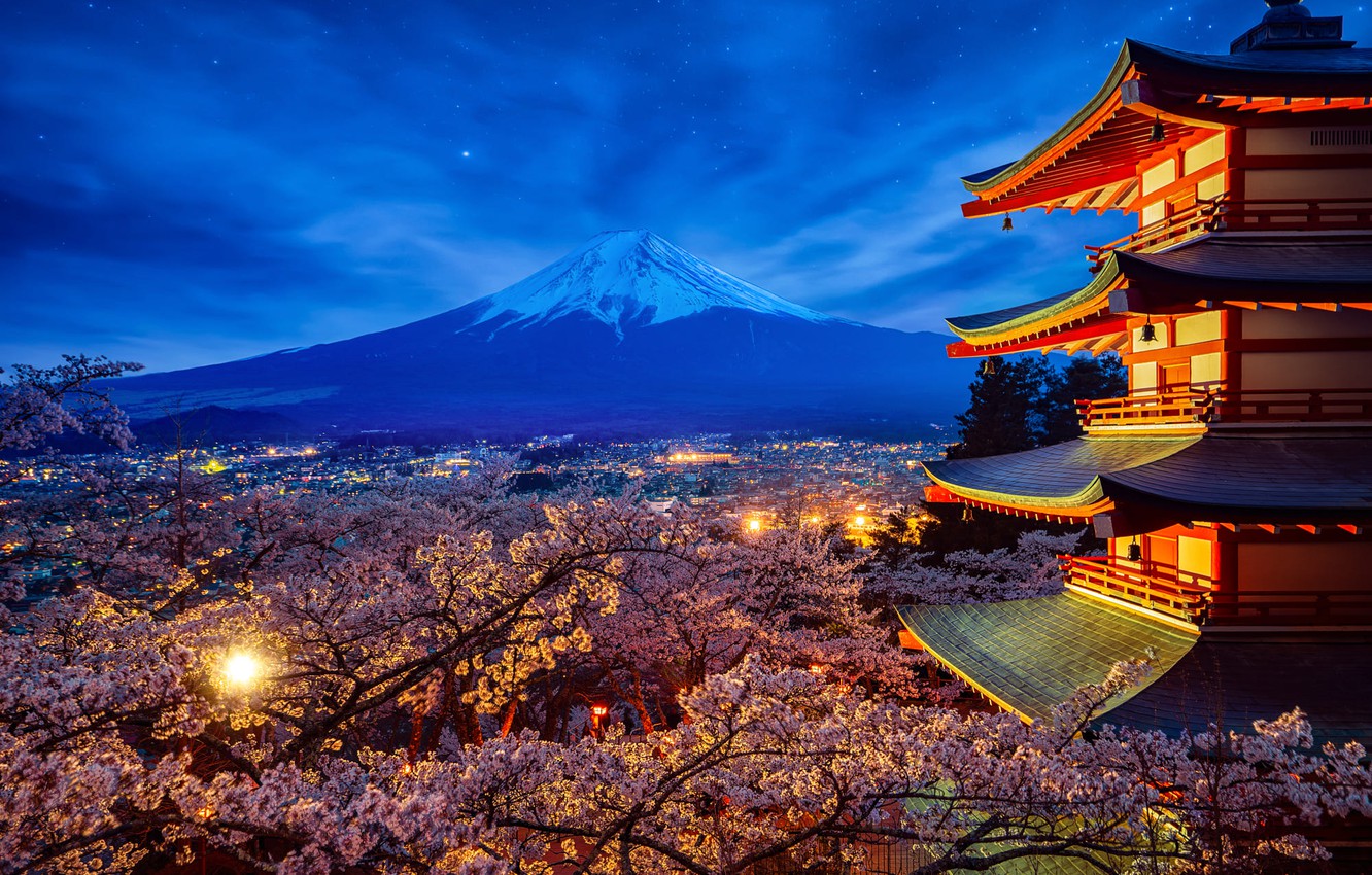 Mount Fuji Night Reflections Hd Nature 4k Wallpapers Images - Riset