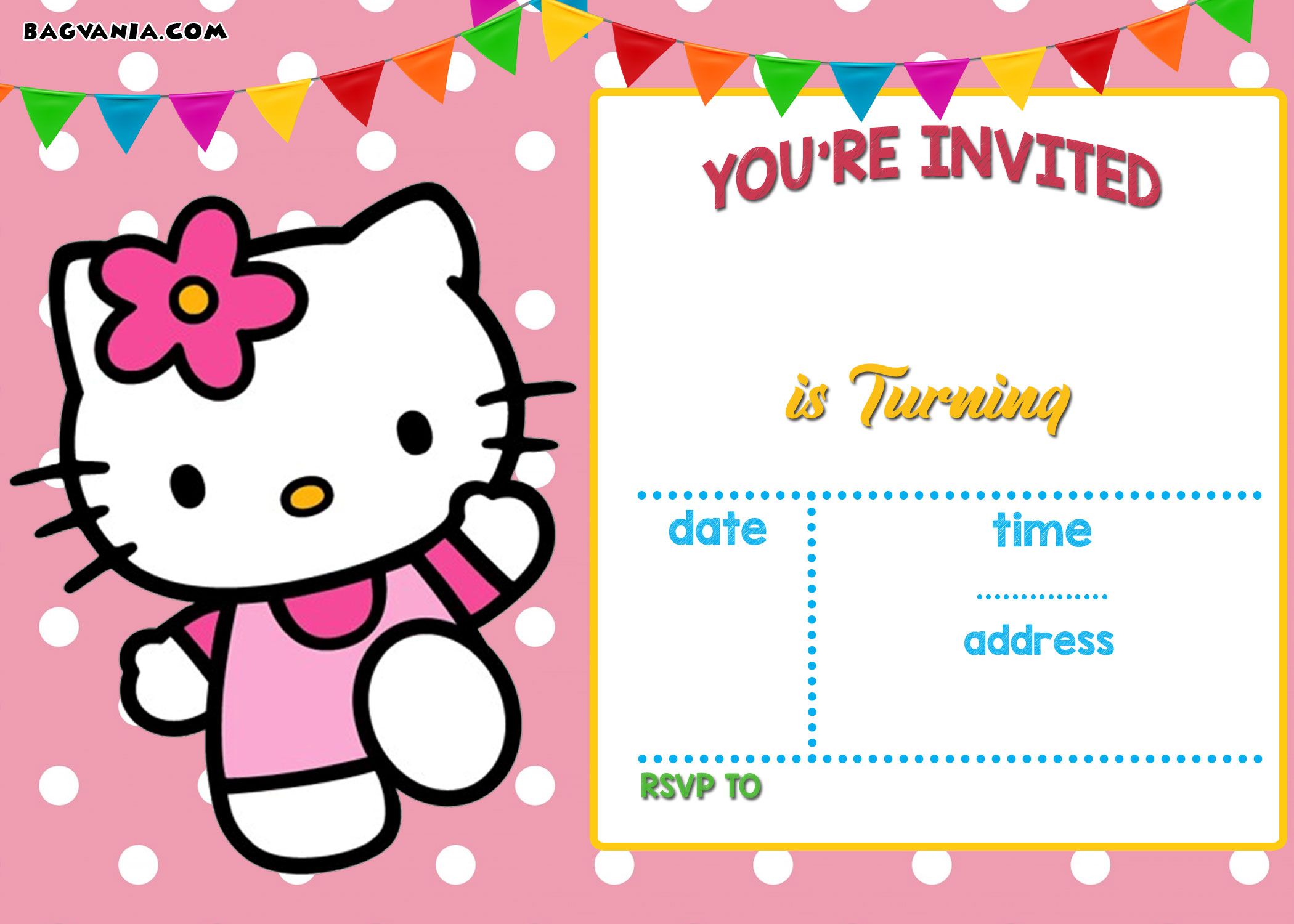 Hello Kitty Invitation Templates Hello Kitty Clipart Png 2100x1500 