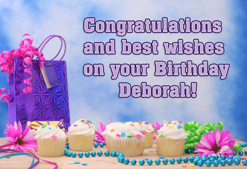 Deborah Congratulations And Best Wishes On Your Birthday - Happy Birthday Deborah - HD Wallpaper 