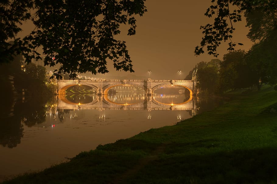 White Concrete Bridge, Italy, Turin, Torino, Piedmont, - Turin Piedmont Hd - HD Wallpaper 