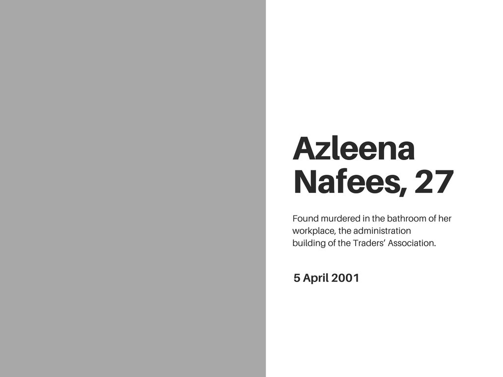 Azleena Nafees Murdered 2001 - HD Wallpaper 