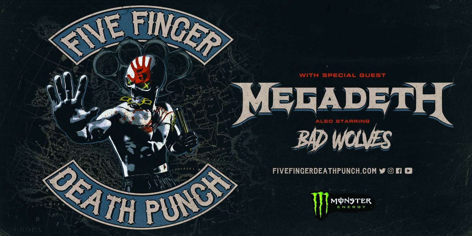 Five Finger Death Punch Tour 2020 - 1600x800 Wallpaper - teahub.io