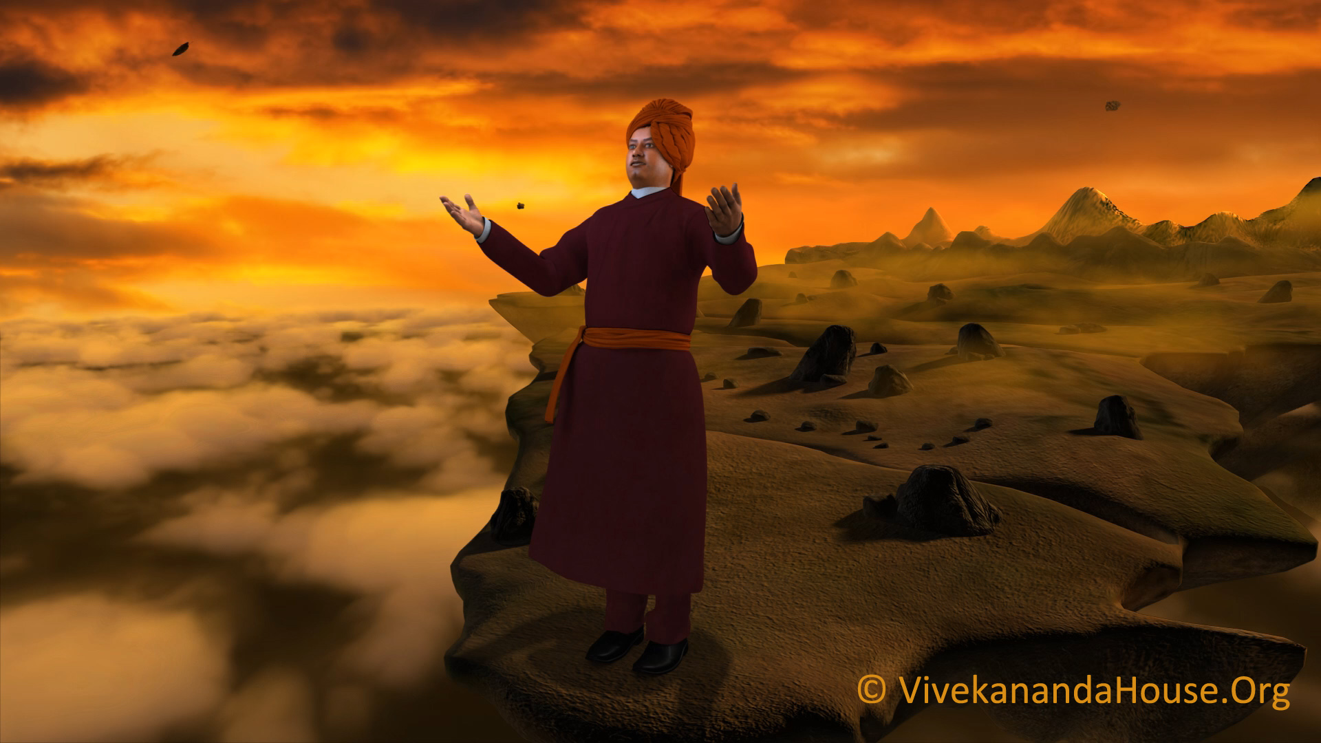 swami vivekananda standing wallpapers