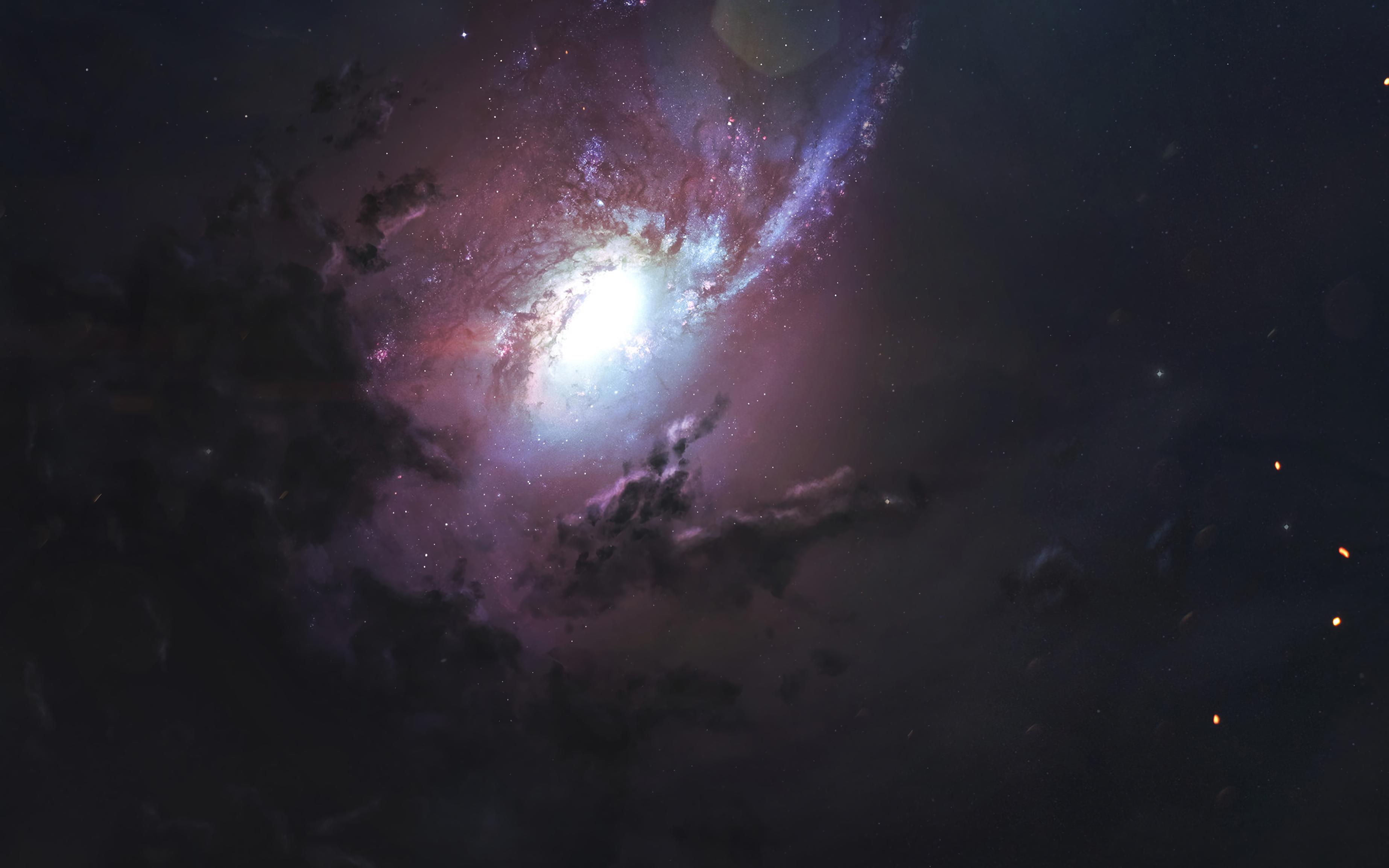 Galaxy, Shine, Nebula, Space, Stars - Wallpaper - HD Wallpaper 