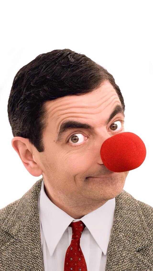 Mr Bean Red Nose - HD Wallpaper 