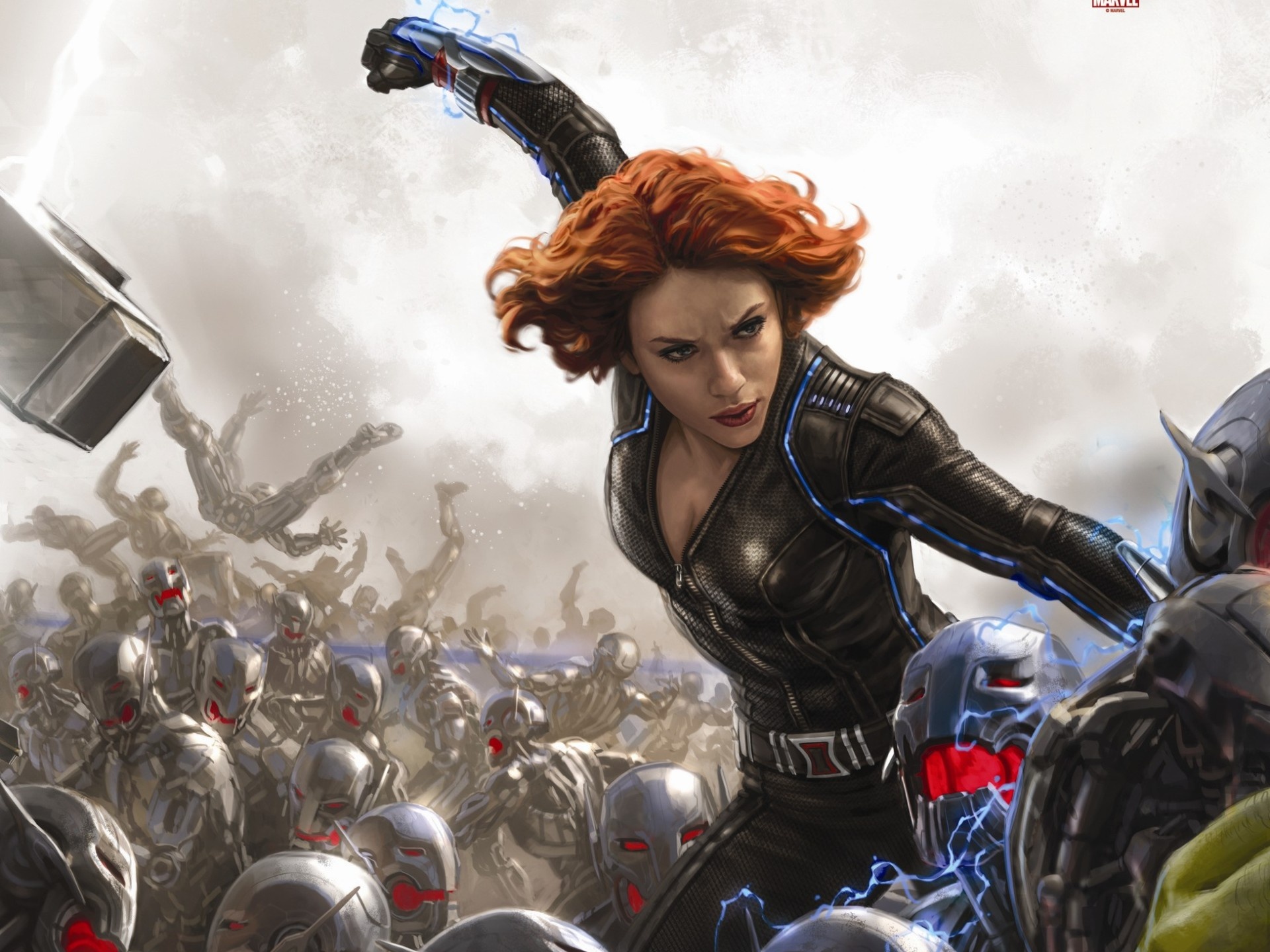 Avengers Black Widow Fighting 19x1440 Wallpaper Teahub Io