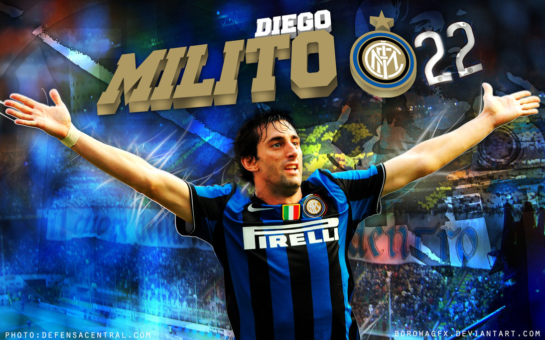 Diego Milito Inter De Milan Wallpaper - Diego Milito - HD Wallpaper 