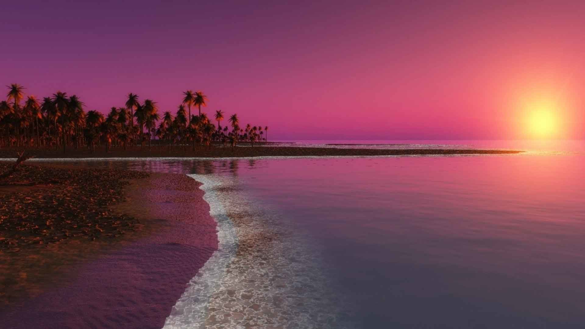 Sunrise Sunset Ocean Reflection Water Beach Hd Wallpapers - Nature Windows 10 Background - HD Wallpaper 