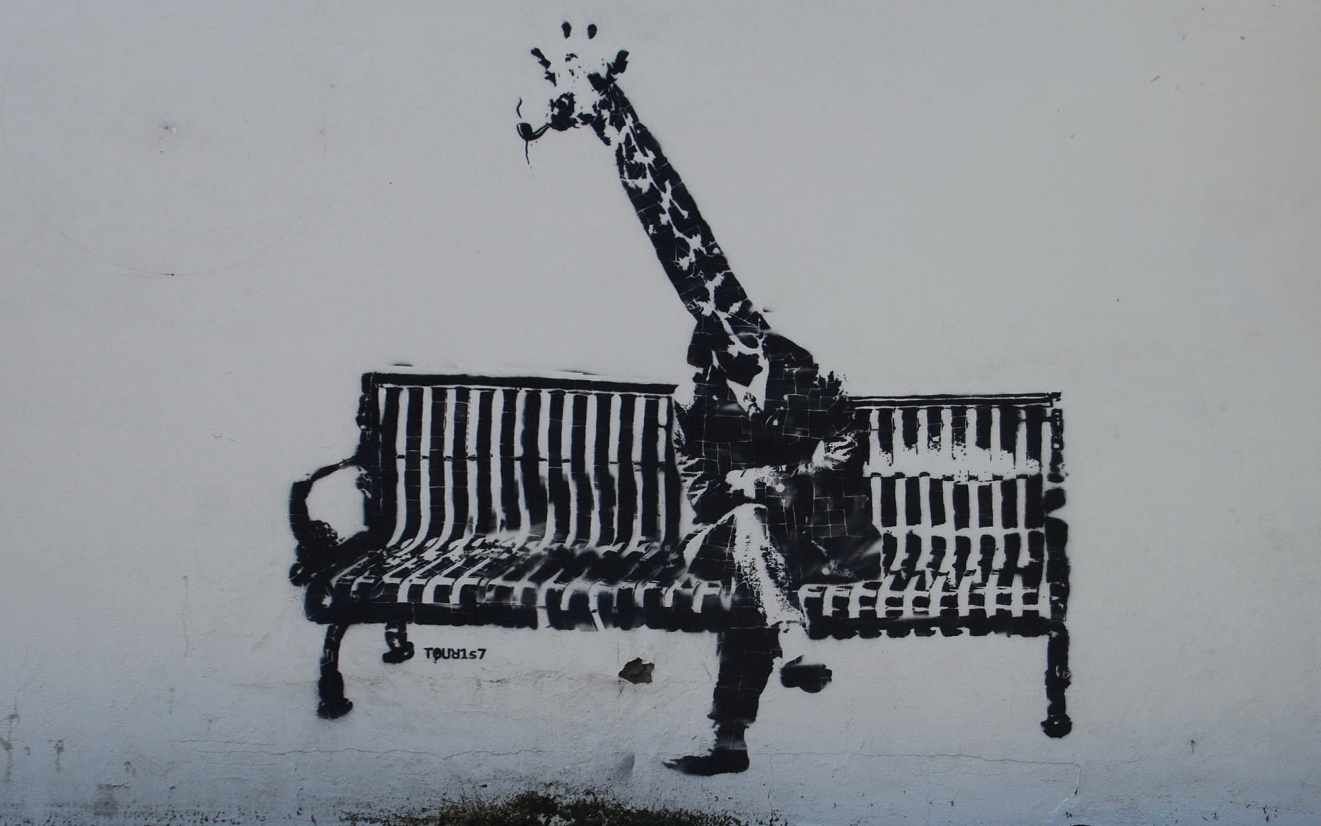 Humor And Satire Outdoors - Banksy Giraffe - 1920x1200 Wallpaper ...