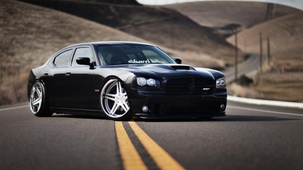 Dodge Charger Srt8 Black Car At Road Wallpaper,dodge - Stancenation ...