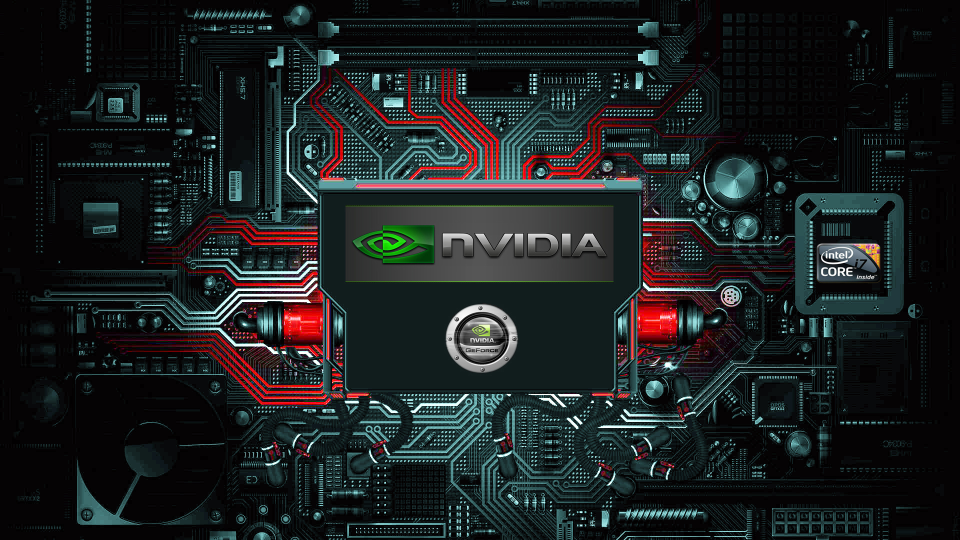 Nvidia, Intel - Geek Motherboard - HD Wallpaper 