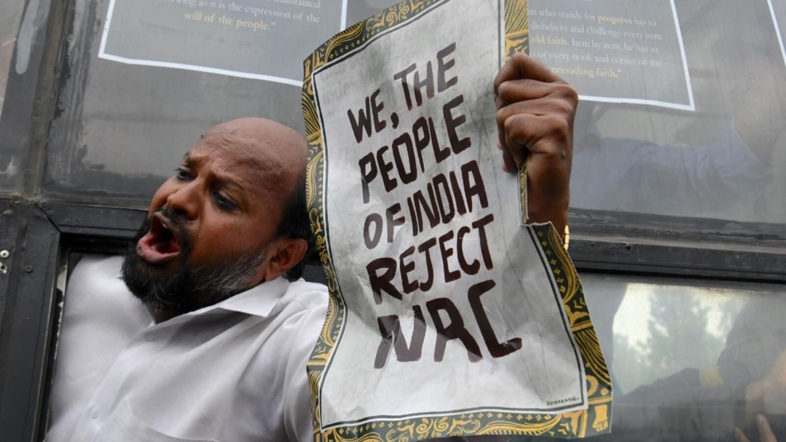 A Protester Shouts Slogans From A Bus After Being Taken - Demonstration ...