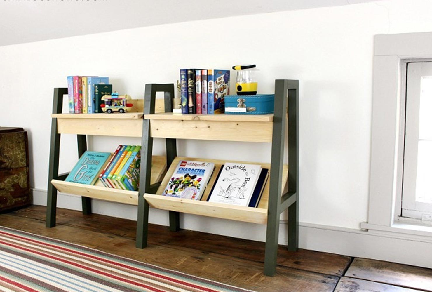 Bookshelf Short Bookshelves - Diy Book Rack - HD Wallpaper 