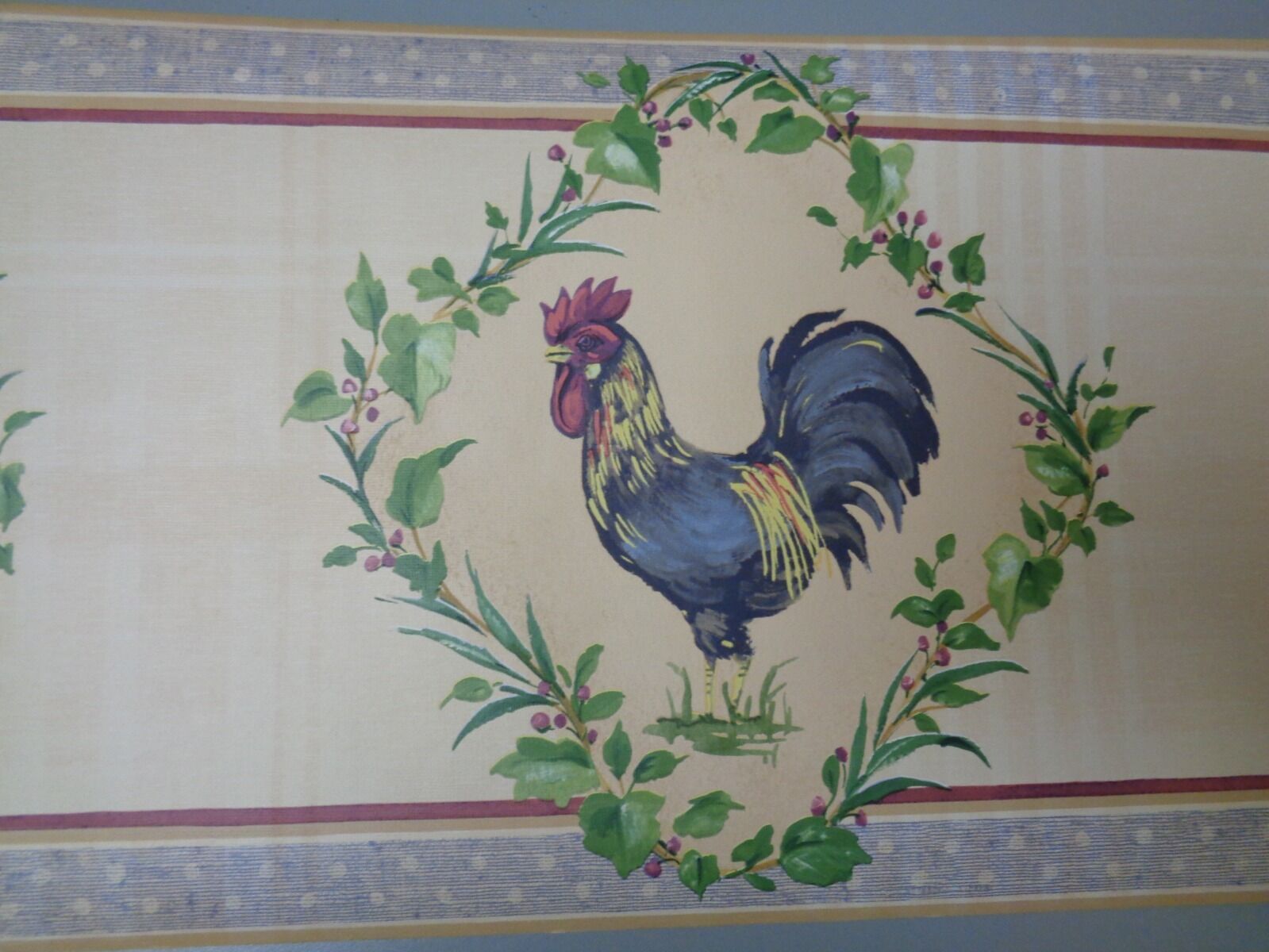 York Wallcoverings Prepasted Wallpaper Border Rooster - HD Wallpaper 