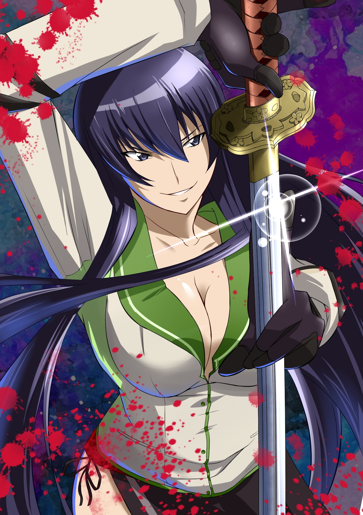 12 07 07 Highschool Of The Dead Saeko Katana 1240x1759 Wallpaper Teahub Io