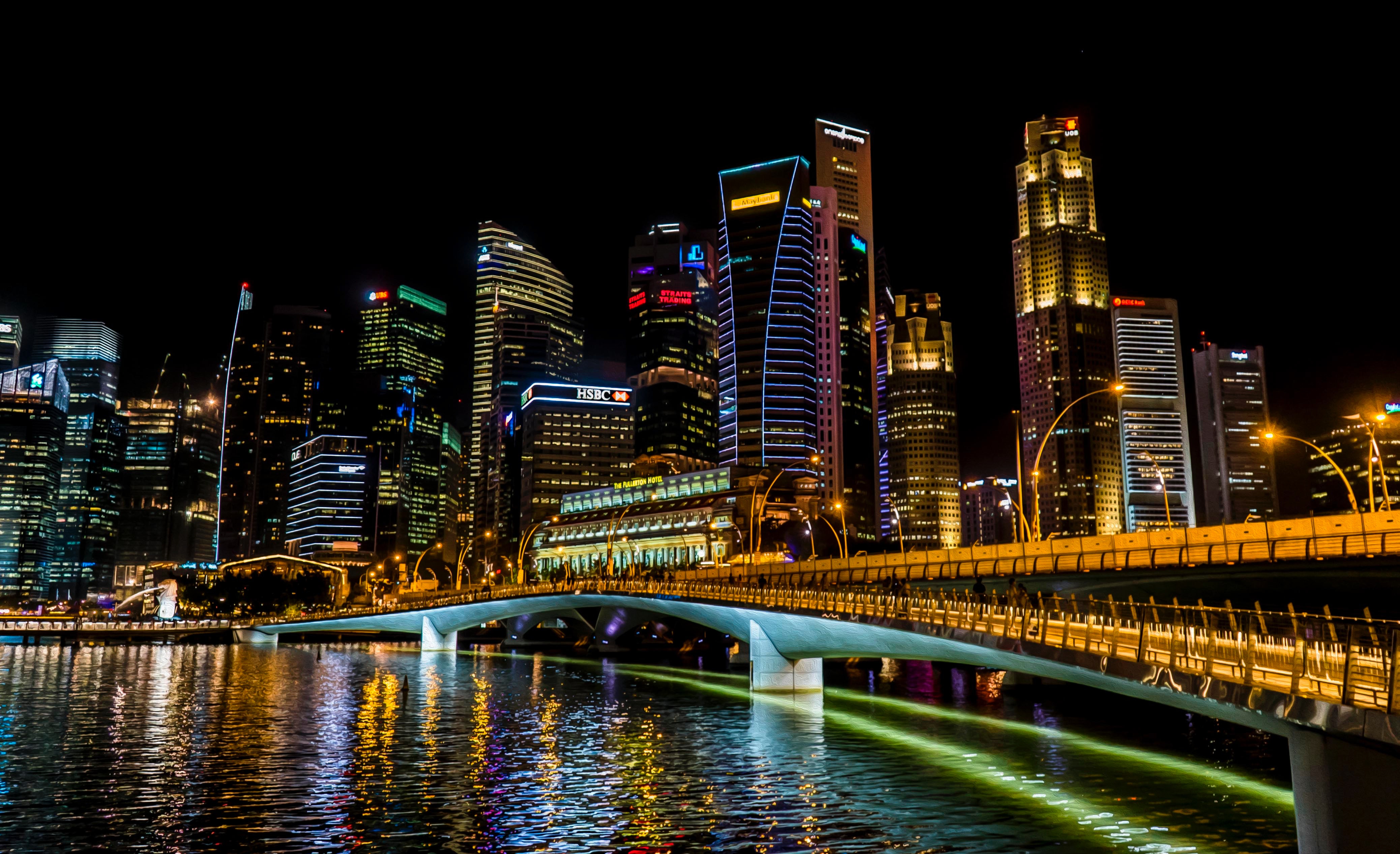 Beautiful Skyscrapers At Night 4153x2535 Wallpaper Teahub Io