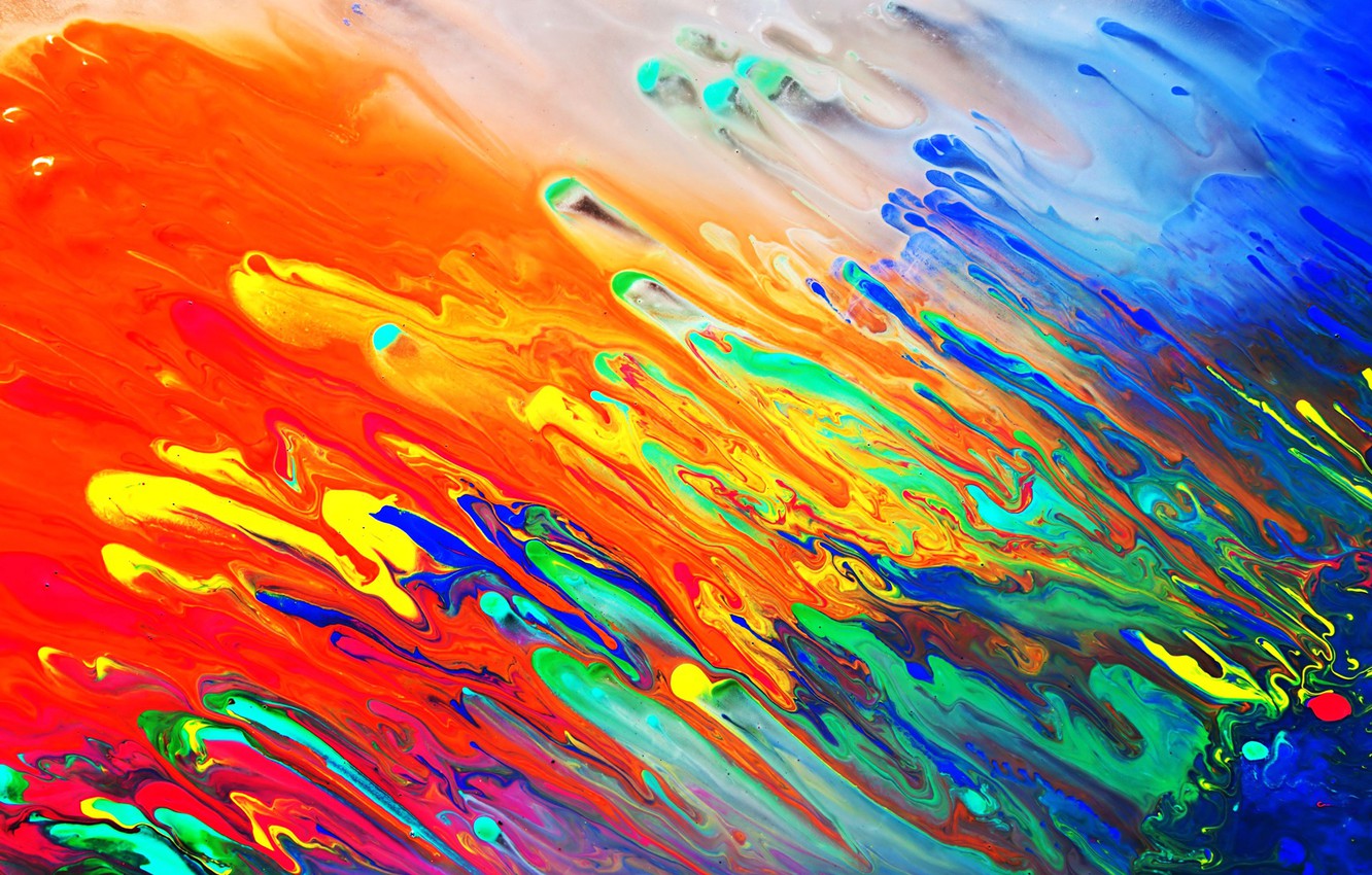 Photo Wallpaper Colors, Colorful, Abstract, Liquid, - Oil On Canvas Abstract Art - HD Wallpaper 