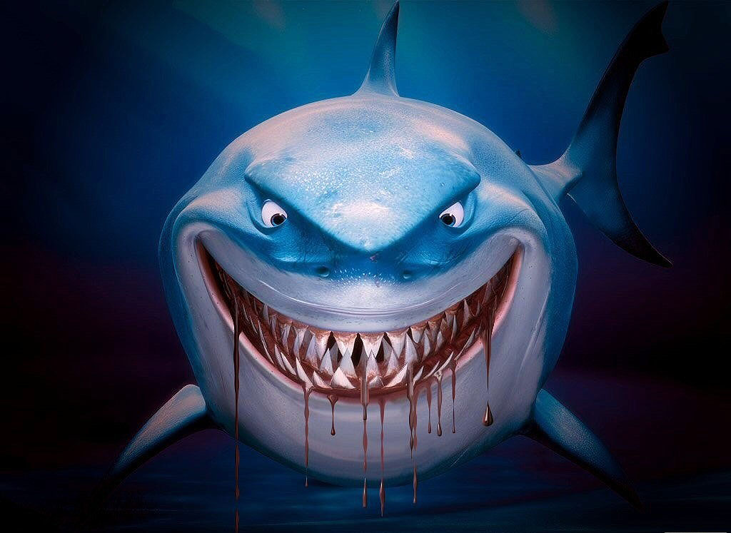 3d Nemo Movie Shark Wallpaper - HD Wallpaper 