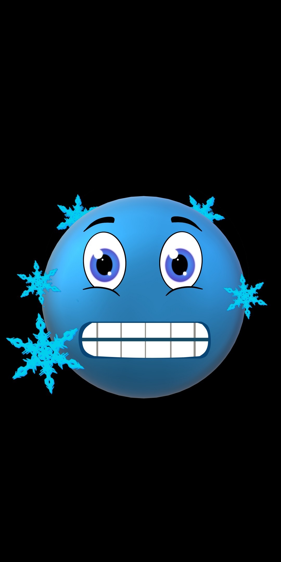 Blue Emoji Cold Smiley 1080x2160 Wallpaper Teahub Io