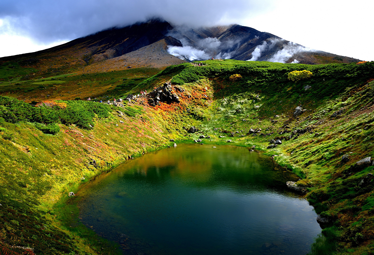 火山湖日本 1280x871 Wallpaper Teahub Io