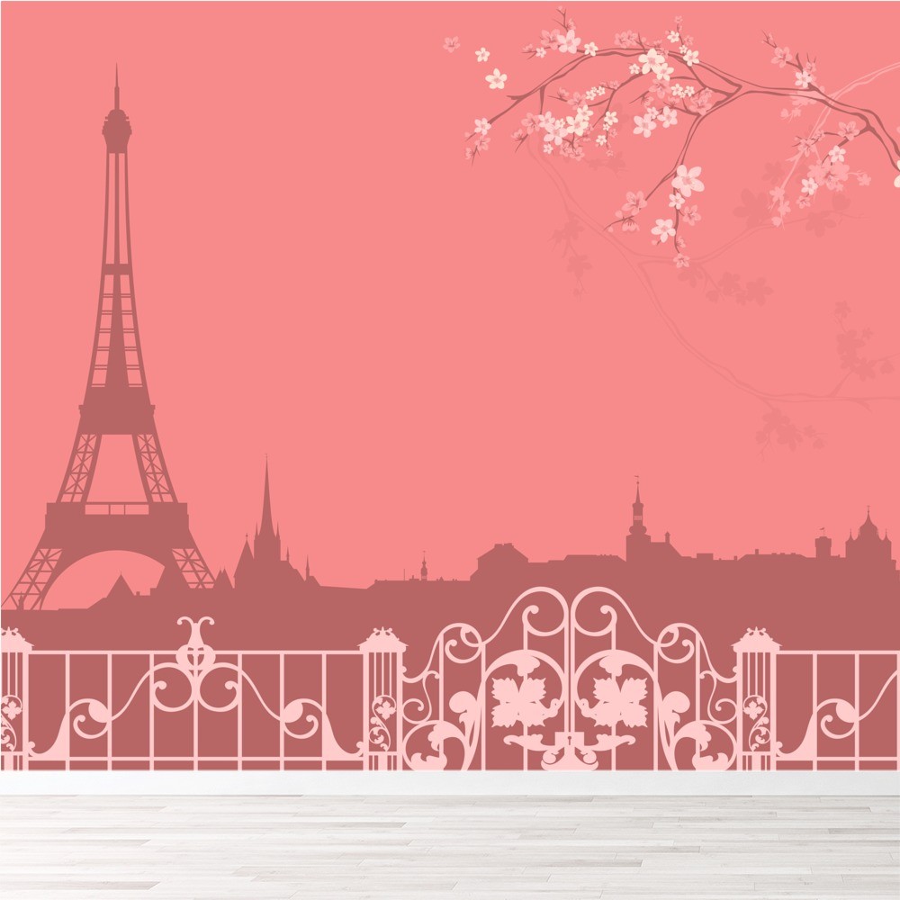 Eiffel Tower With Cherry Blossom - 1000x1000 Wallpaper - teahub.io