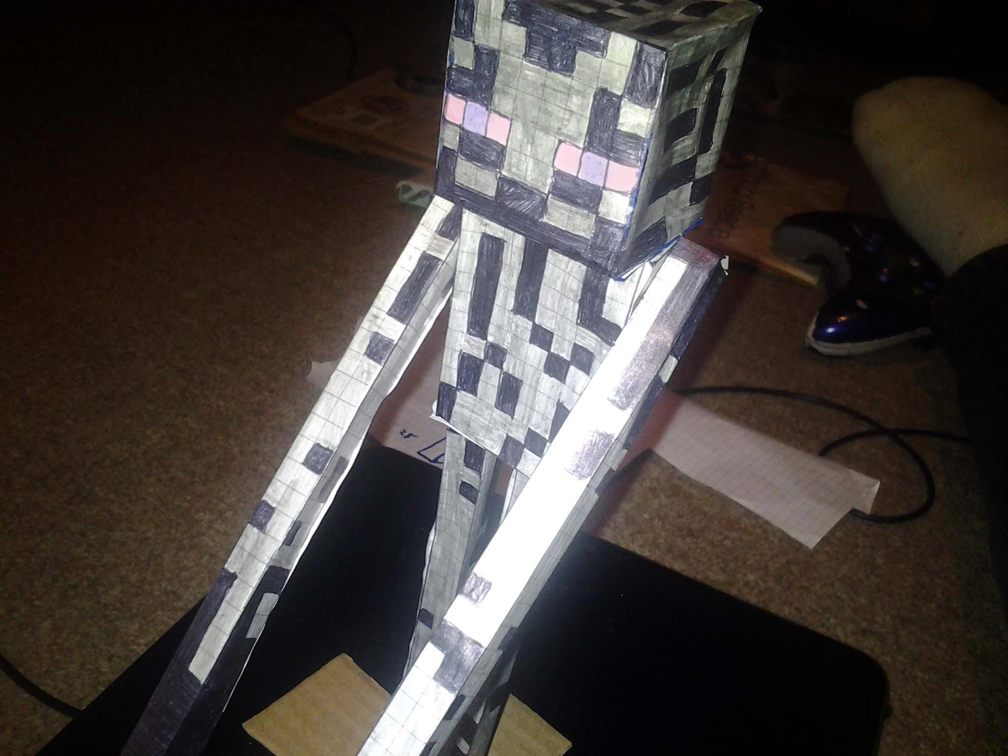 Minecraft Enderman Papercraft Model - Papercraft Enderman - HD Wallpaper 